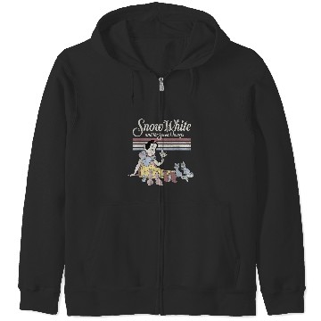 Discover Disney Snow White Critters  Stripe Graphic Zip Hoodies