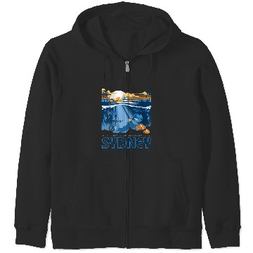 Discover Disneyss Pixars Finding Nemo Sydney Australia Poster Zip Hoodies