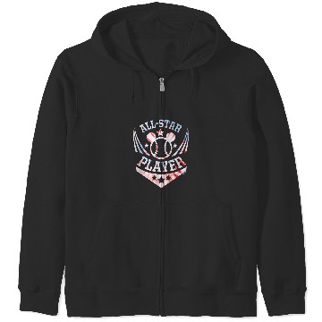 Discover Disney Mickey Mouse Baseball AllStar Player Spor Zip Hoodies