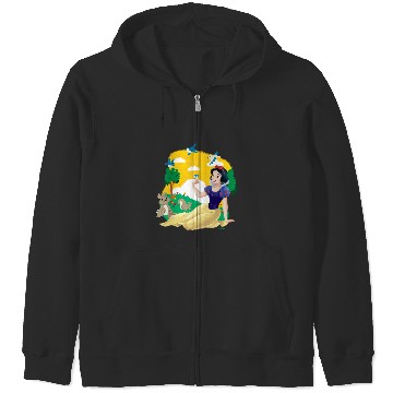 Discover Disney Princess - Snow White Forest Scene Bunnies Birds Zip Hoodies