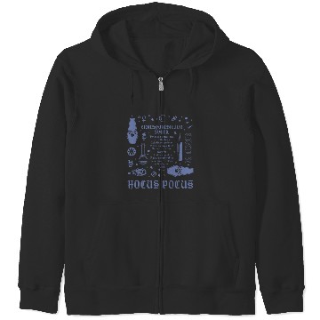Discover Disney Hocus Pocus Halloween Transformation Spell Recipe Zip Hoodies