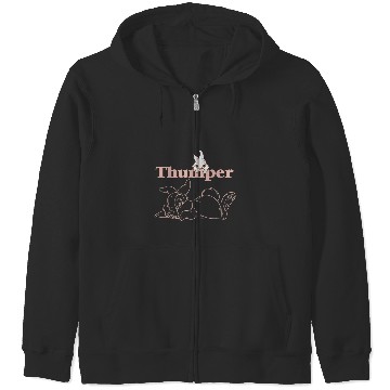 Discover Disney Bambi Thumper Peach Outline Zip Hoodies