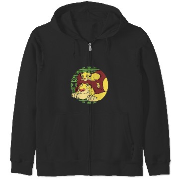 Discover Disney The Lion King 30th Anniversary Mufasa & Simba Retro Zip Hoodies