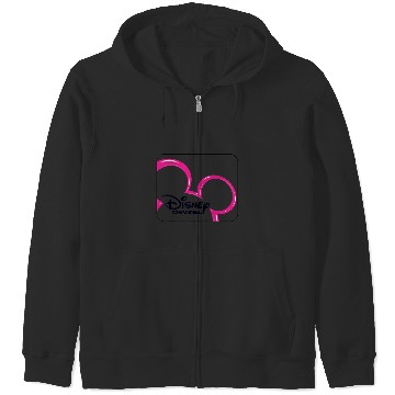 Discover Disney Channel  Mickey Mouse Pink Retro 2000s Logo Zip Hoodies