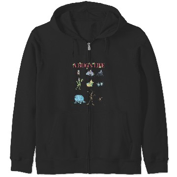 Discover Disney Pixar A Bug's Life Iconic Circus Bugs Characters Logo Zip Hoodies