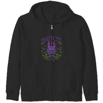 Discover Disney Villains Maleficent Dragon Line Design Zip Hoodies