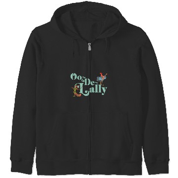 Discover Disney Robin Hood Oo-De-Lally Iconic Quote Chest Text Logo Zip Hoodies