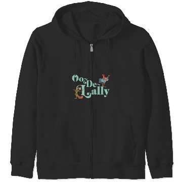 Discover Disney Robin Hood Oo-De-Lally Iconic Quote Chest Text Logo Zip Hoodies