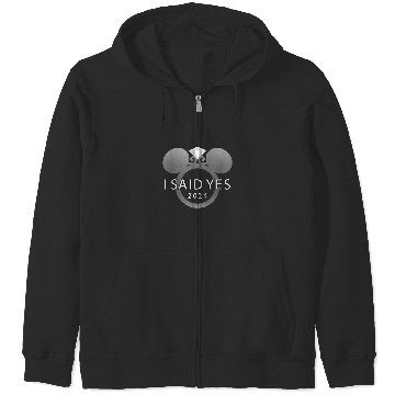Discover Disney I Said Yes 2024 Engagement Ring Proposal Zip Hoodies