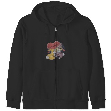 Discover Disney Bambi Thumper Miss Bunny Valentines Day Zip Hoodies