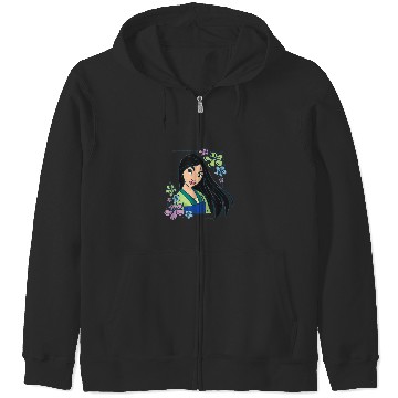 Discover Disney Princess Mulan Flowers Zip Hoodies