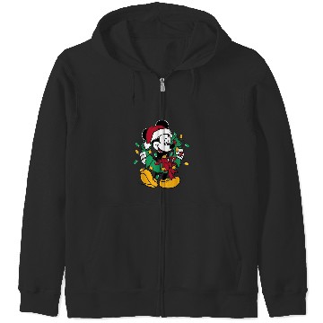 Discover Disney Mickey Mouse Christmas Lights Zip Hoodies