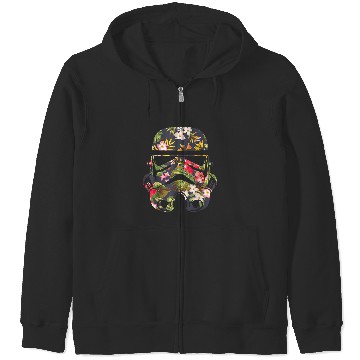 Discover Tropical Stormtrooper Floral Print Disney+ T-Shirt Zip Hoodies