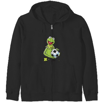 Discover Disneyss The Muppets Kermit Soccer Ball Vintages Stencil Logo Zip Hoodies