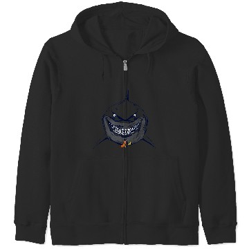 Discover Disney pixars Finding Nemo Hello Bruce Big Chest Portrait Zip Hoodies