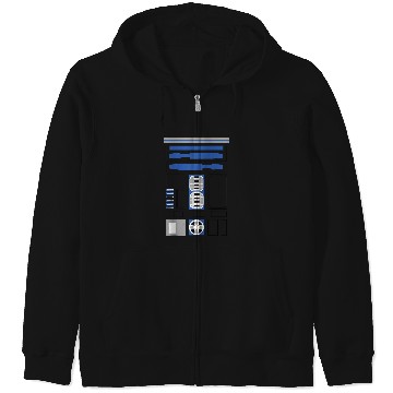 Discover Halloween R2-D2 Costume Disney+ Raglan Baseball Tee Zip Hoodies