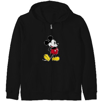 Discover Disney Mickey Mouse Classic Pose Raglan Baseball Tee Zip Hoodies