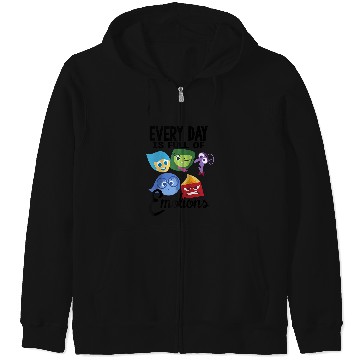 Discover Disney Inside Out Every Day Emotions Raglan Baseball Tee Zip Hoodies