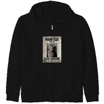 Discover Disney The Muppets Wanted Evil Frog Reward Poster Zip Hoodies