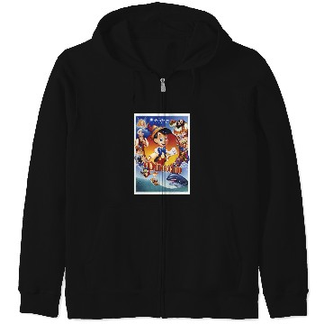 Discover Disney Pinocchio Movie Poster Group Shot Zip Hoodies