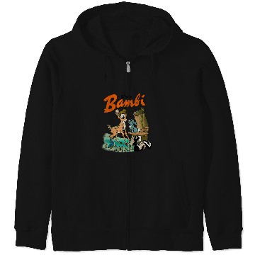 Discover Disney Bambi  Group Poster Zip Hoodies