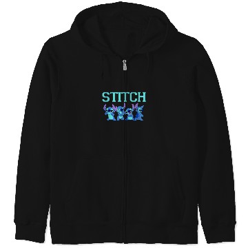 Discover Disney Lilo Stitch Multi Pose Line Up Zip Hoodies