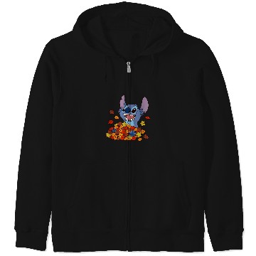 Discover Disney Lilo Stitch Autumn Leaves Stitch Zip Hoodies