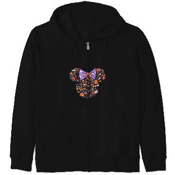 Discover Disney Minnie Mouse Icon Candy and Pumpkins Halloween Zip Hoodies