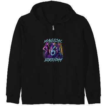 Discover Disney Descendants 3 Magical 6th Birthday Group Poster Zip Hoodies