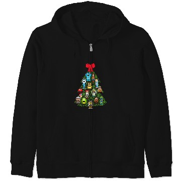 Discover Disney and Christmas Tree Nutcracker Holiday T-Shirt Zip Hoodies
