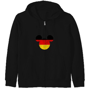 Discover Disney Mickey Mouse Logo Germany Flag Fill Zip Hoodies