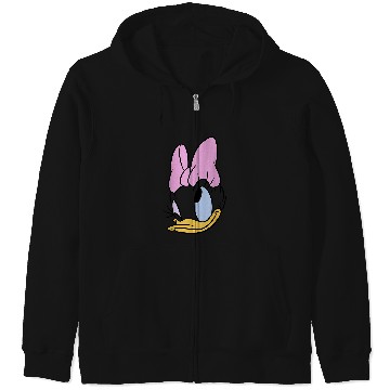 Discover Disney Daisy Duck Big Face Winking Bow Zip Hoodies