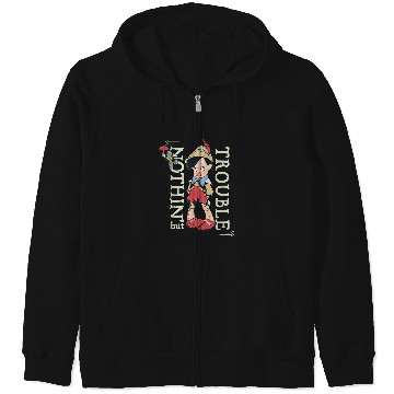 Discover Disney Pinocchio Nothin’ but Trouble Since 1940 Zip Hoodies