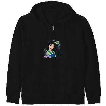 Discover Disney Princess Mulan Flowers Zip Hoodies
