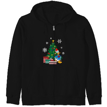 Discover Donald Duck Around The Christmas Tree  : Mickey Disney Christmas, Disney Christmas Zip Hoodies