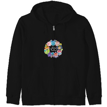 Discover Disney 100 Pixar Happy Faces Sticker Circle D100 Zip Hoodies