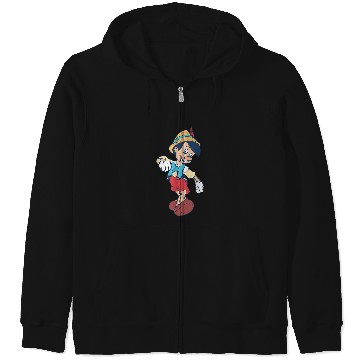 Discover Disney Pinocchio Portrait Zip Hoodies