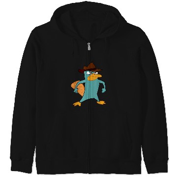 Discover Disneyss Phineas And Ferb Perry The Platypus Bravesss Stance Zip Hoodies