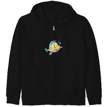 Discover Disney The Little Mermaid Flounder Bubbles Zip Hoodies