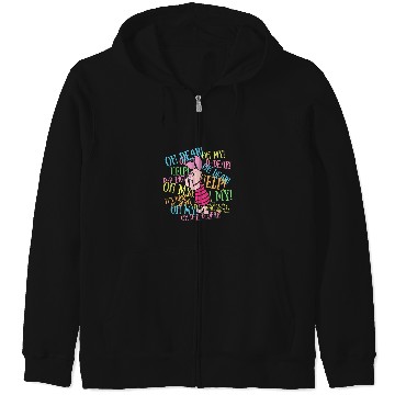 Discover Disney Winnie The Pooh Piglet Scared Quotes Zip Hoodies