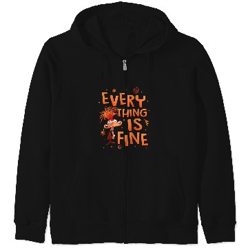 Discover Disneyss Pixars Inside Out 2 Everything Is Fine Anxietys Logo Zip Hoodies