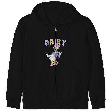 Discover Disney Mickey And Friends Daisy Duck Simple Portrait Zip Hoodies