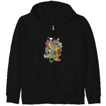 Discover Disney The Muppets Main Characters Distressed Group Shot Zip Hoodies
