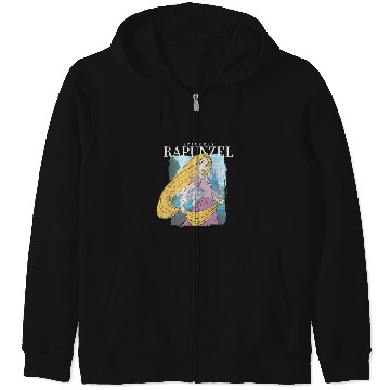 Discover Disney Tangled Princess Rapunzel Distressed Portrait Zip Hoodies