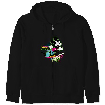 Discover Disney Mickey Mouse Impossibly Fast 90s Retro Zip Hoodies