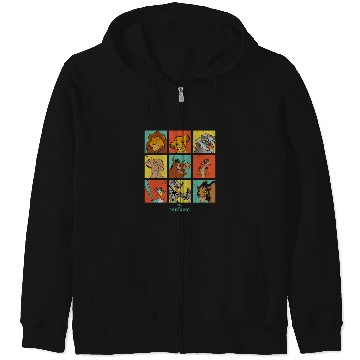 Discover Disney The Lion King Characters 90S Grid Zip Hoodies