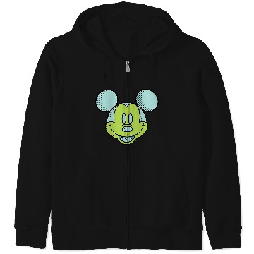 Discover Disney Mickey Mouse Happy Smiling Face Retro Pop Art Zip Hoodies