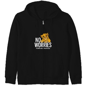 Discover Disney Lion King Classic No Worries Simba Zip Hoodies