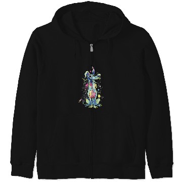 Discover Disney Pixar Coco Dante Watercolor Splatter Zip Hoodies