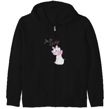 Discover Disney The Aristocats Marie I'M A Lady Text Zip Hoodies